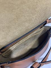 Loewe Mini Gate Dual Bag In Soft Calfskin And Jacquard Brown Size 21 cm - 2