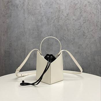 Givenchy Small Cut Out Bucket Bag White/Black size 11.5 × 17.5 × 11.5 cm