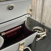 Valentino Small Vsling Handbag White Calfskin With Jewel Handle Size 22 cm - 5