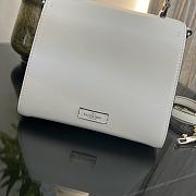 Valentino Small Vsling Handbag White Calfskin With Jewel Handle Size 22 cm - 3