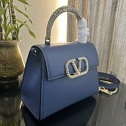 Valentino Small Vsling Handbag Overseas Calfskin With Jewel Handle Size 22 cm - 3