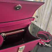 Valentino Small Vsling Handbag Pink Calfskin With Jewel Handle Size 22 cm - 3