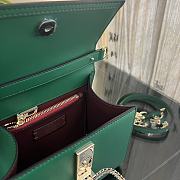 Valentino Small Vsling Handbag Green Calfskin With Jewel Handle Size 22 cm - 5