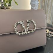 Valentino Small Vsling Handbag Powder Calfskin With Jewel Handle Size 22 cm - 4