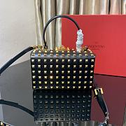 Valentino Rockstud Alcove Box Bag With All-Over Gold-tone Studs 19x12x8 cm - 3