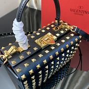 Valentino Rockstud Alcove Box Bag With All-Over Gold-tone Studs 19x12x8 cm - 2