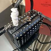Valentino Rockstud Alcove Box Bag With All-Over Black Studs 19x12x8 cm - 4