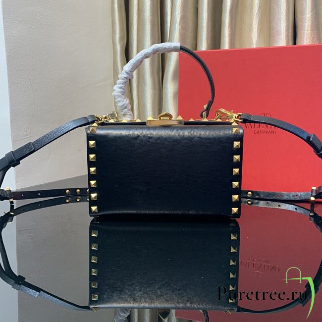 Valentino Rockstud Alcove Box Bag Black Size 19 x 12 x 8 cm - 1