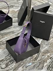 YSL The 5 To 7 Hobo Bag In Purple Python 657228 size 25x14x6 cm - 2