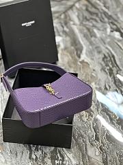 YSL The 5 To 7 Hobo Bag In Purple Python 657228 size 25x14x6 cm - 4