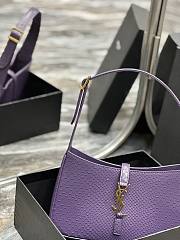 YSL The 5 To 7 Hobo Bag In Purple Python 657228 size 25x14x6 cm - 6