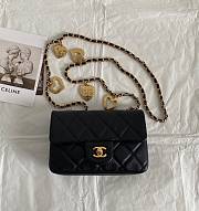Chanel Mini Flap Bag in Black Lambskin AS3456 size 18×5×12 cm - 1