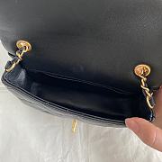 Chanel Mini Flap Bag in Black Lambskin AS3456 size 18×5×12 cm - 5