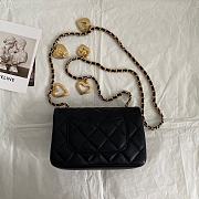 Chanel Mini Flap Bag in Black Lambskin AS3456 size 18×5×12 cm - 4