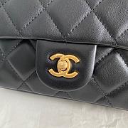 Chanel Mini Flap Bag in Black Lambskin AS3456 size 18×5×12 cm - 3