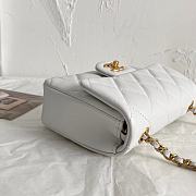 Chanel Mini Flap Bag in White Lambskin AS3456 size 18×5×12 cm - 6