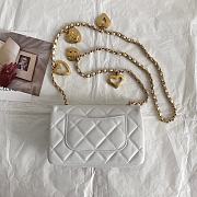 Chanel Mini Flap Bag in White Lambskin AS3456 size 18×5×12 cm - 5
