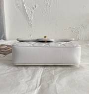 Chanel Mini Flap Bag in White Lambskin AS3456 size 18×5×12 cm - 3