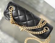 Chanel Small Flap Bag in Black Lampskin AS3393 size 22x14x8 cm - 2