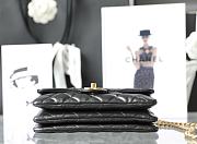 Chanel Small Flap Bag in Black Lampskin AS3393 size 22x14x8 cm - 3
