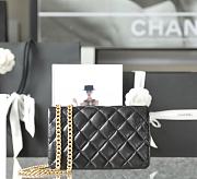 Chanel Small Flap Bag in Black Lampskin AS3393 size 22x14x8 cm - 5