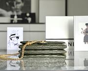 Chanel Flap Bag in Khaki Green Lampskin AS3609 size 25x16x10 cm - 6