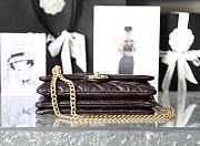 Chanel Flap Bag in Dark Brown Lampskin AS3609 size 25x16x10 cm - 2