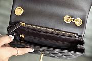 Chanel Small Flap Bag in Dark Brown Lampskin AS3393 size 22x14x8 cm - 5