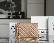 Chanel Flap Bag in Beige Lampskin AS3609 size 25x16x10 cm - 6