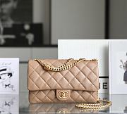 Chanel Flap Bag in Beige Lampskin AS3609 size 25x16x10 cm - 1