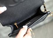 Chanel Small Flap Bag With Top Handle Black Grain Leather AS3652 Size 20.5 cm - 5
