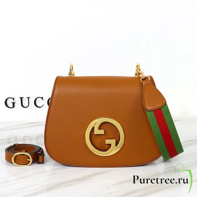 Gucci Blondie Medium Bag Brown Leather 699210 size 29x22x7 cm - 1