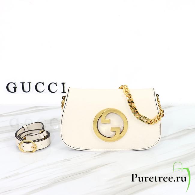 Gucci Blondie Shoulder Bag White Leather 699268 size 28x16x4 cm - 1