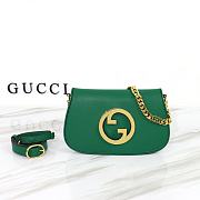 Gucci Blondie Shoulder Bag Green Leather 699268 size 28x16x4 cm - 1