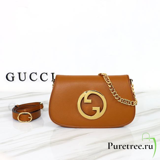 Gucci Blondie Shoulder Bag Brown Leather 699268 size 28x16x4 cm - 1