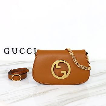 Gucci Blondie Shoulder Bag Brown Leather 699268 size 28x16x4 cm