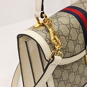 Gucci Ophidia Small GG Top Handle Beige/White GG Supreme Canvas 651055 - 5