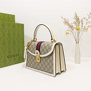 Gucci Ophidia Small GG Top Handle Beige/White GG Supreme Canvas 651055 - 3