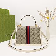 Gucci Ophidia Small GG Top Handle Beige/White GG Supreme Canvas 651055 - 2