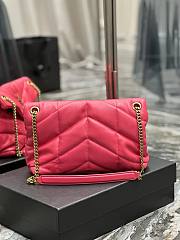 YSL Loulou Puffer Small Pink Leather 577476 Size 29x17x11 cm - 6
