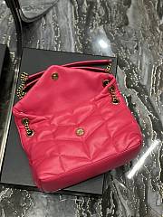 YSL Loulou Puffer Small Pink Leather 577476 Size 29x17x11 cm - 2