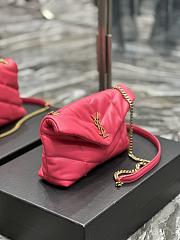 YSL Loulou Puffer Toy Pink Leather 620333 Size 23×15.5×8.5 cm - 4