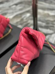 YSL Loulou Puffer Toy Pink Leather 620333 Size 23×15.5×8.5 cm - 5