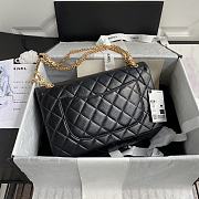 Chanel Large 2.55 Handbag Black Aged Calfskin & Gold-Tone Metal Size 28 cm - 3