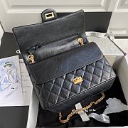Chanel Large 2.55 Handbag Black Aged Calfskin & Gold-Tone Metal Size 28 cm - 4