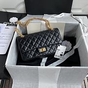 Chanel 2.55 Handbag Black Aged Calfskin & Gold-Tone Metal Size 24 cm - 1