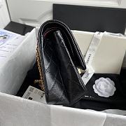 Chanel 2.55 Handbag Black Aged Calfskin & Gold-Tone Metal Size 24 cm - 6