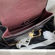Chanel 2.55 Handbag Black Aged Calfskin & Gold-Tone Metal Size 24 cm - 3