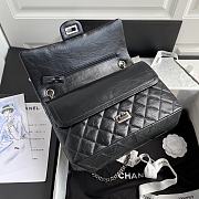 Chanel Large 2.55 Handbag Black Aged Calfskin & Silver-Tone Metal Size 28 cm - 4