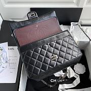 Chanel Large 2.55 Handbag Black Aged Calfskin & Silver-Tone Metal Size 28 cm - 2